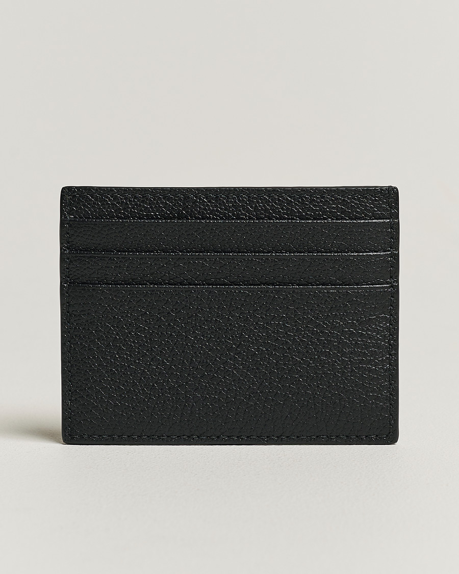 Herre |  | Giorgio Armani | Grain Leather Card Holder Black Calf