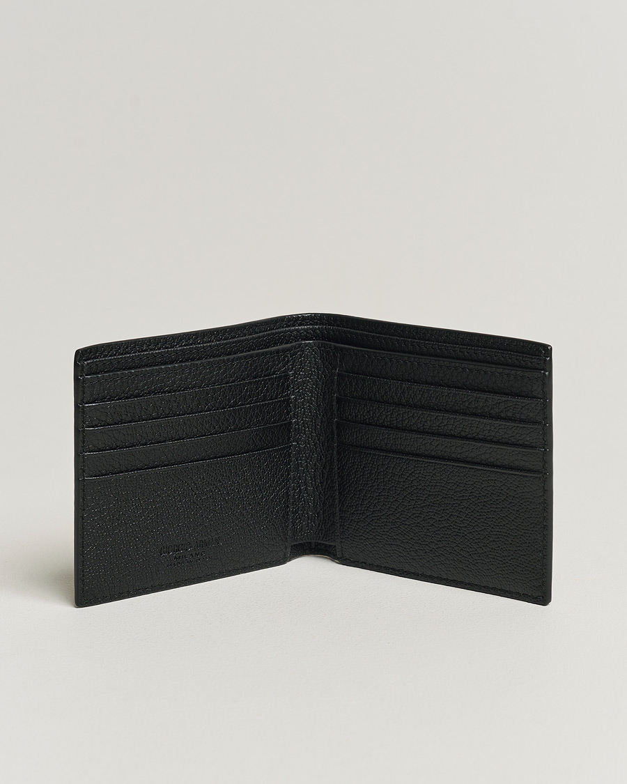 Herre | Vanlige lommebøker | Giorgio Armani | Grain Leather Wallet Black Calf