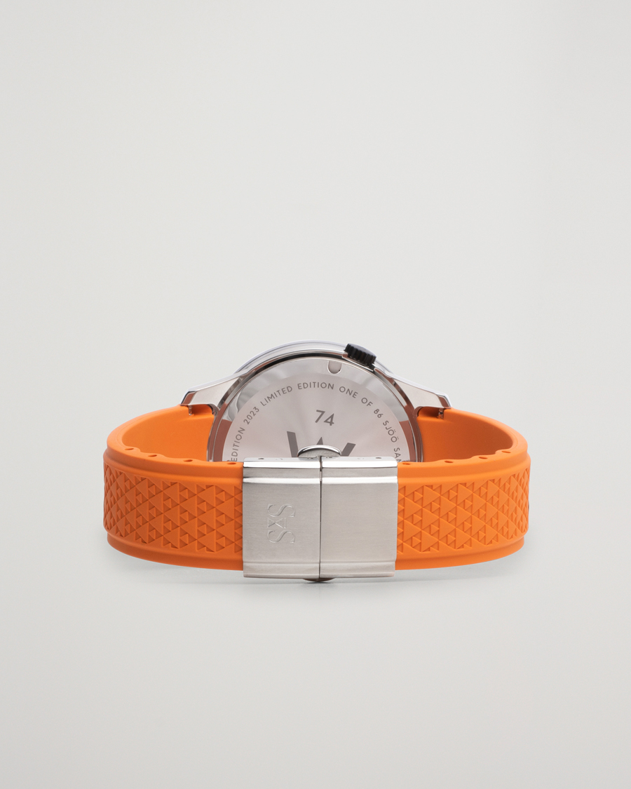 Herre | Sjöö Sandström Royal Steel Worldtimer 41mm Annual Edition Orange | Sjöö Sandström | Royal Steel Worldtimer 41mm Annual Edition Orange
