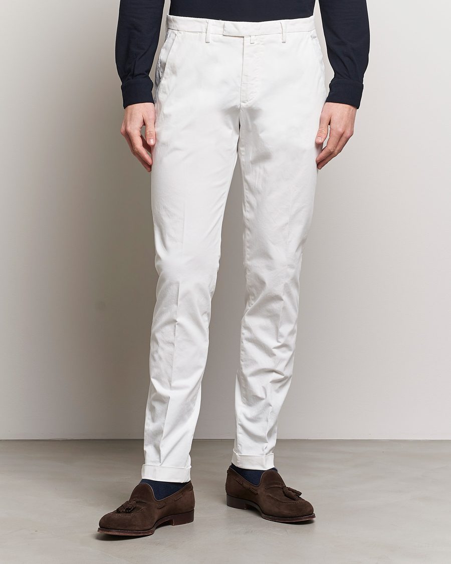 Herre | Italian Department | Briglia 1949 | Slim Fit Cotton Stretch Chinos White