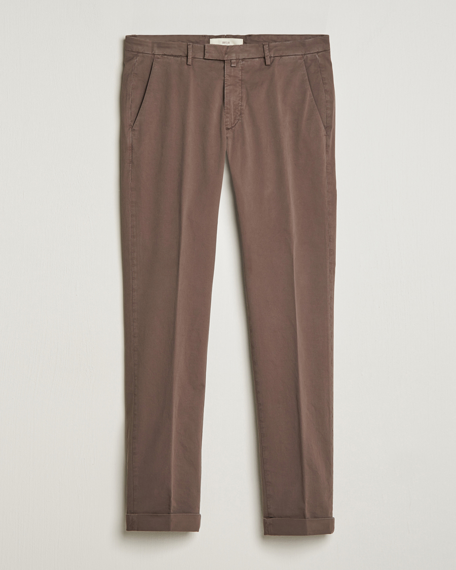 Herre | Bukser | Briglia 1949 | Slim Fit Cotton Stretch Chinos Brown