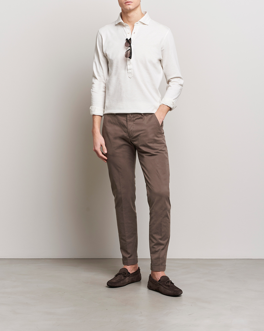 Herre | Bukser | Briglia 1949 | Slim Fit Cotton Stretch Chinos Brown