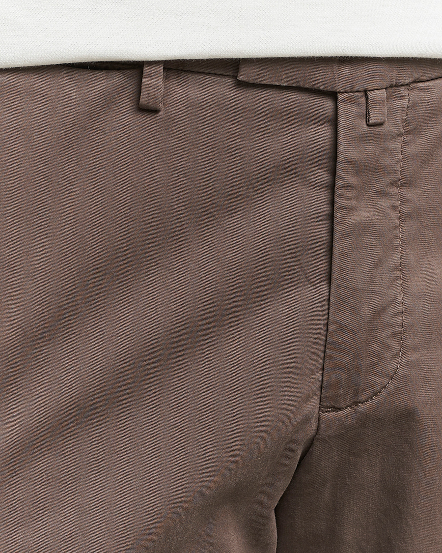 Herre | Bukser | Briglia 1949 | Slim Fit Cotton Stretch Chinos Brown