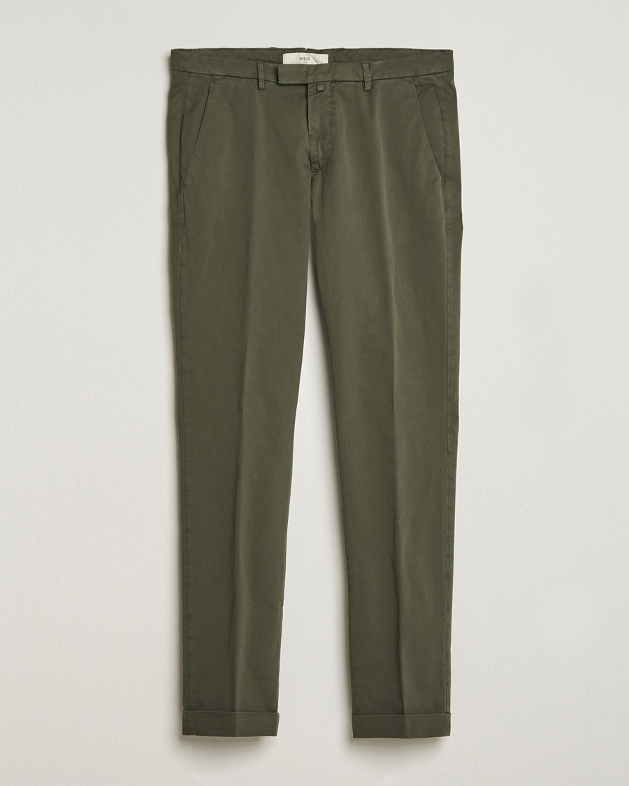 Herre | Bukser | Briglia 1949 | Slim Fit Cotton Stretch Chinos Olive
