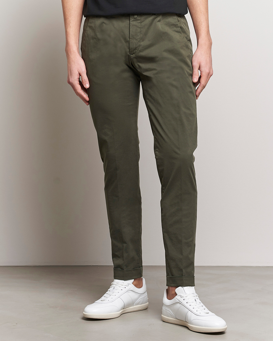 Herre | Bukser | Briglia 1949 | Slim Fit Cotton Stretch Chinos Olive