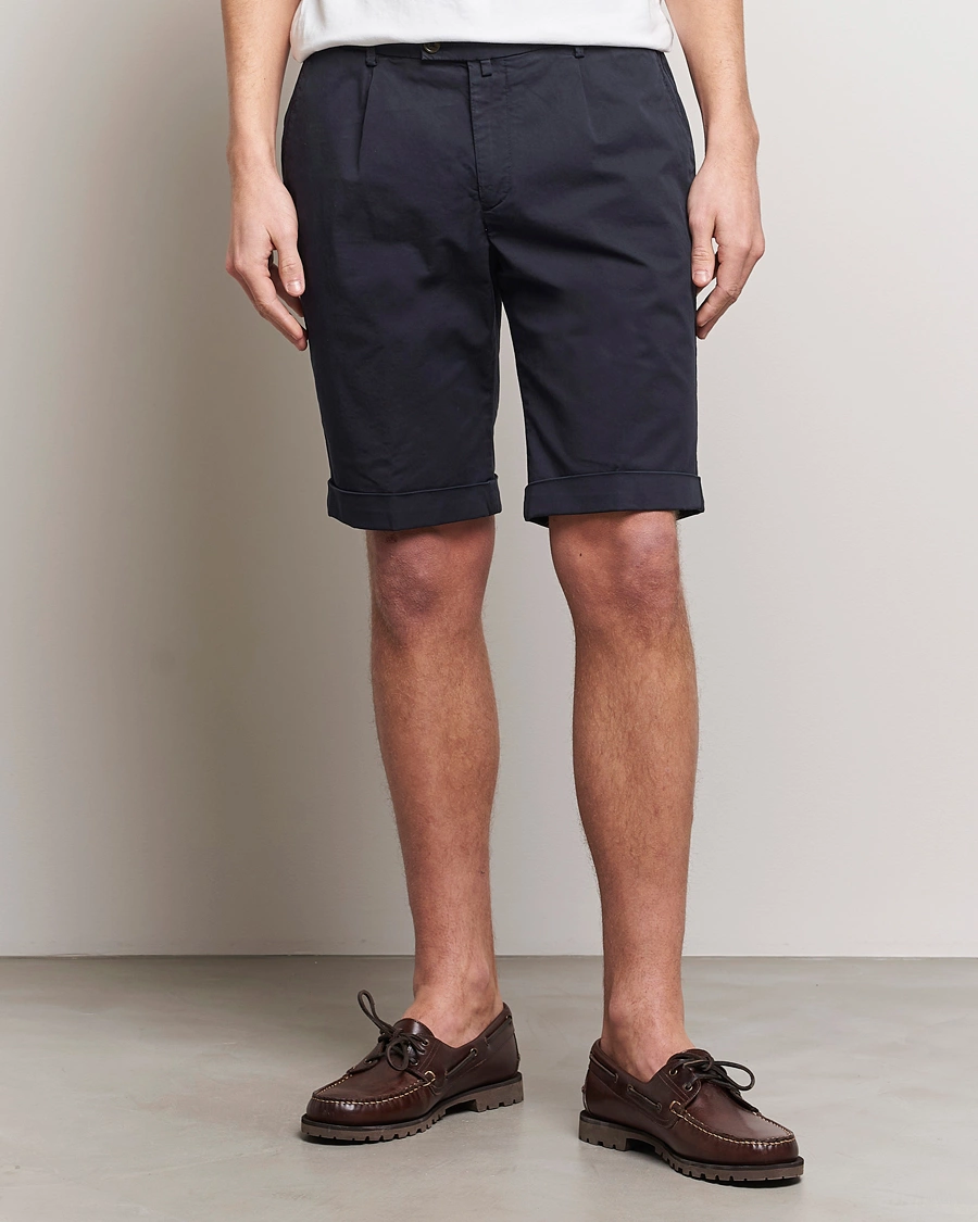 Herre |  | Briglia 1949 | Pleated Cotton Shorts Navy