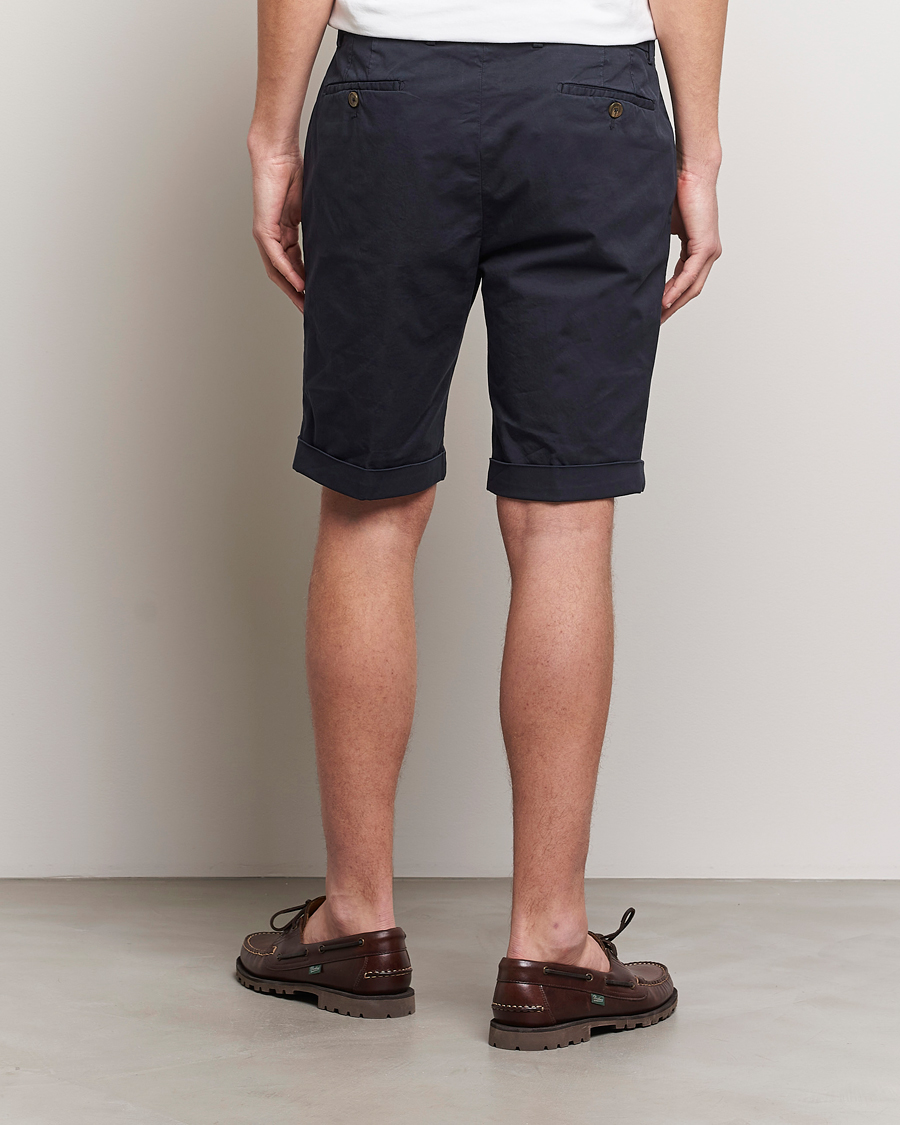 Herre | Shorts | Briglia 1949 | Pleated Cotton Shorts Navy