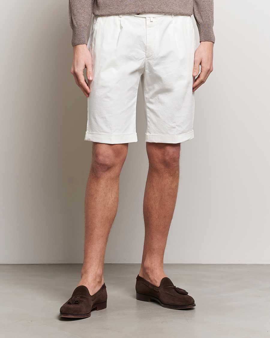 Herre | Klær | Briglia 1949 | Pleated Cotton Shorts White