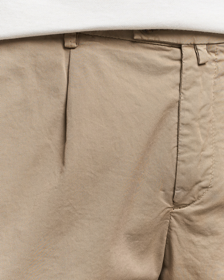 Herre | Shorts | Briglia 1949 | Pleated Cotton Shorts Taupe
