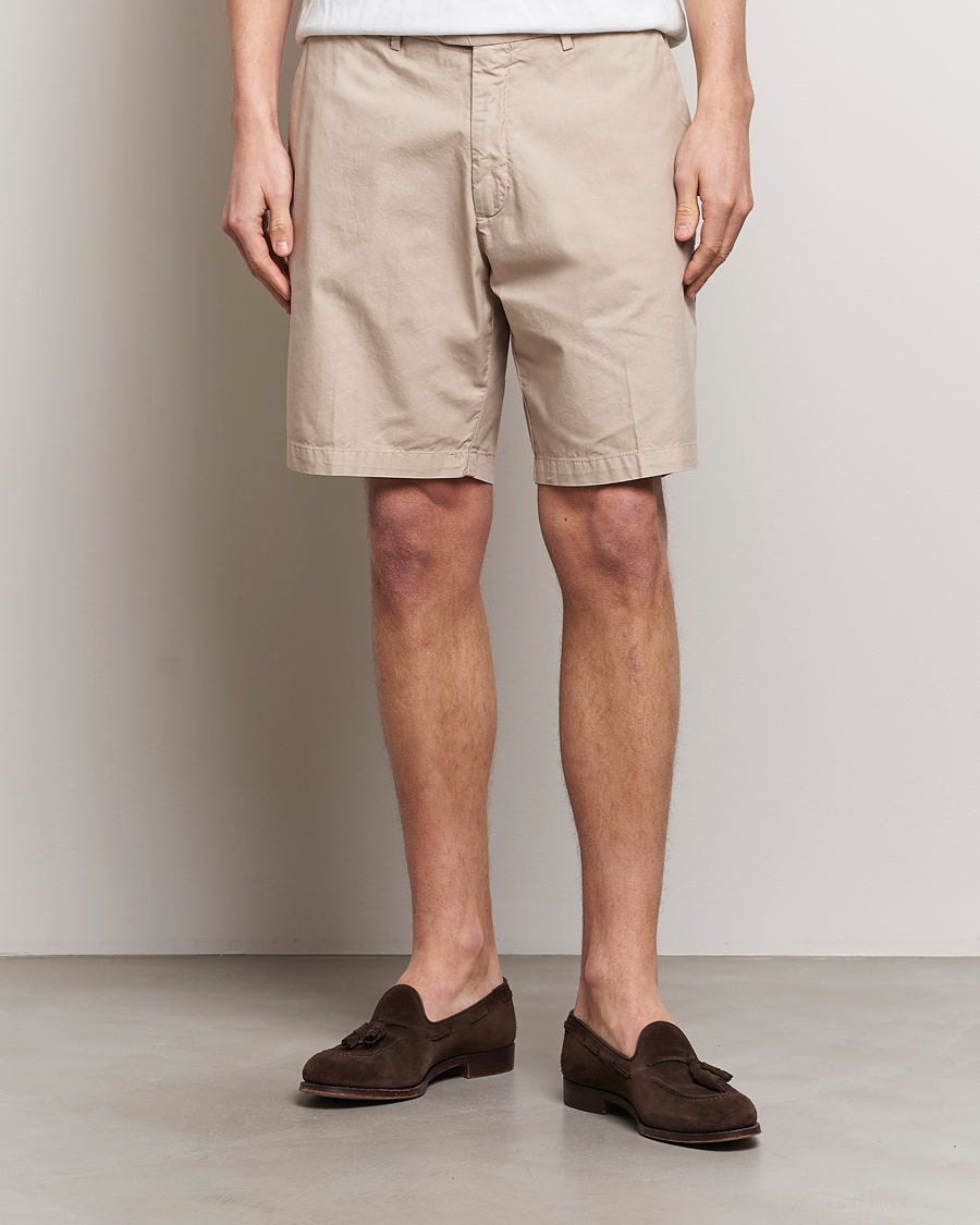 Herre | Italian Department | Briglia 1949 | Easy Fit Cotton Shorts Beige