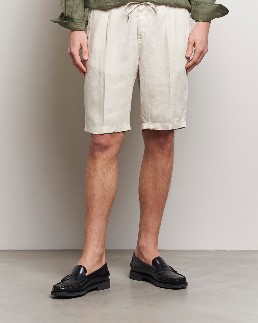 Herre | Klær | Briglia 1949 | Easy Fit Linen Shorts Off White
