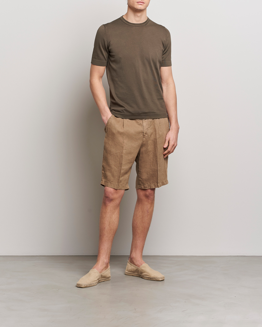 Herre | Shorts | Briglia 1949 | Easy Fit Linen Shorts Beige