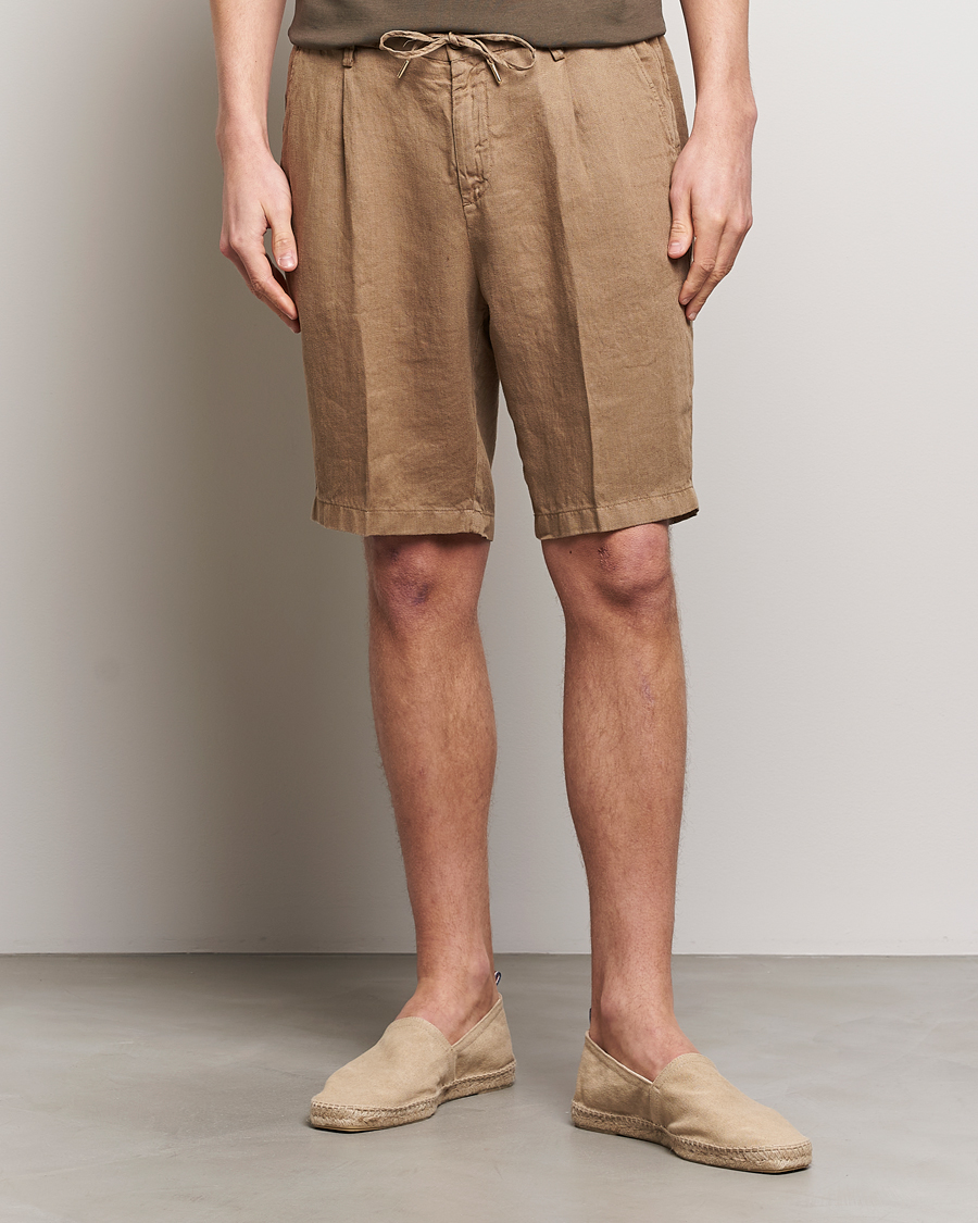 Herre | Linshorts | Briglia 1949 | Easy Fit Linen Shorts Beige