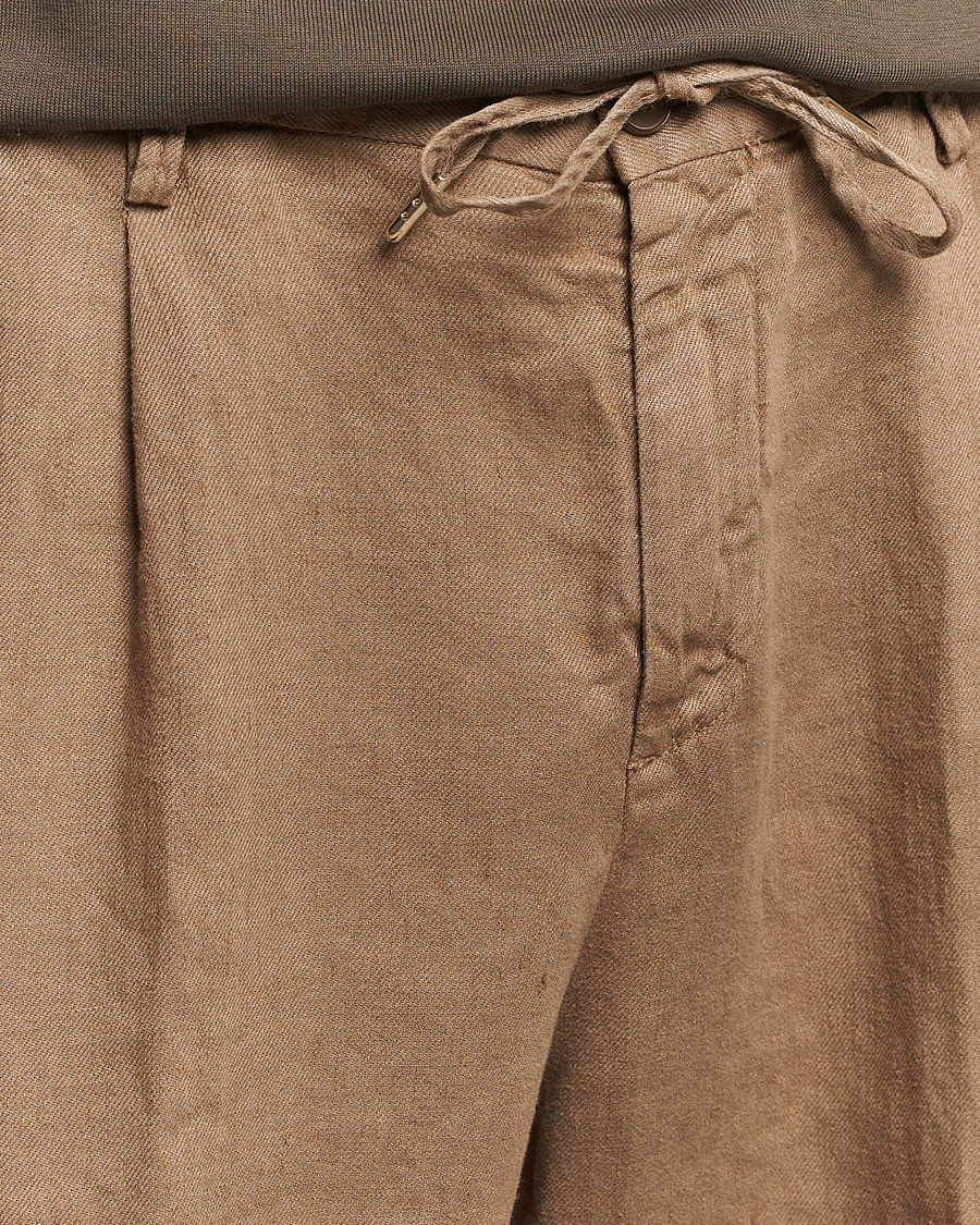 Herre | Shorts | Briglia 1949 | Easy Fit Linen Shorts Beige