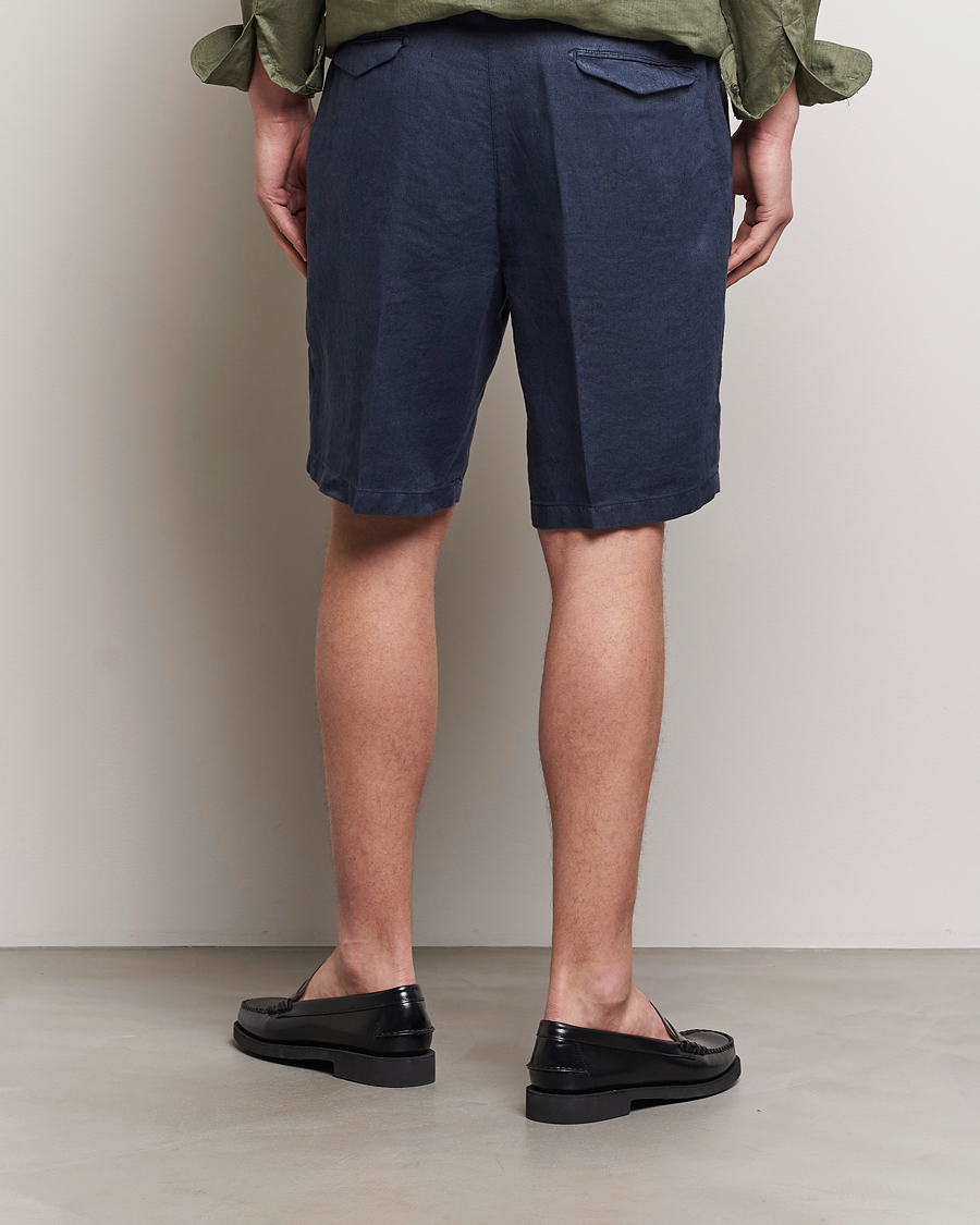 Herre | Shorts | Briglia 1949 | Easy Fit Linen Shorts Navy