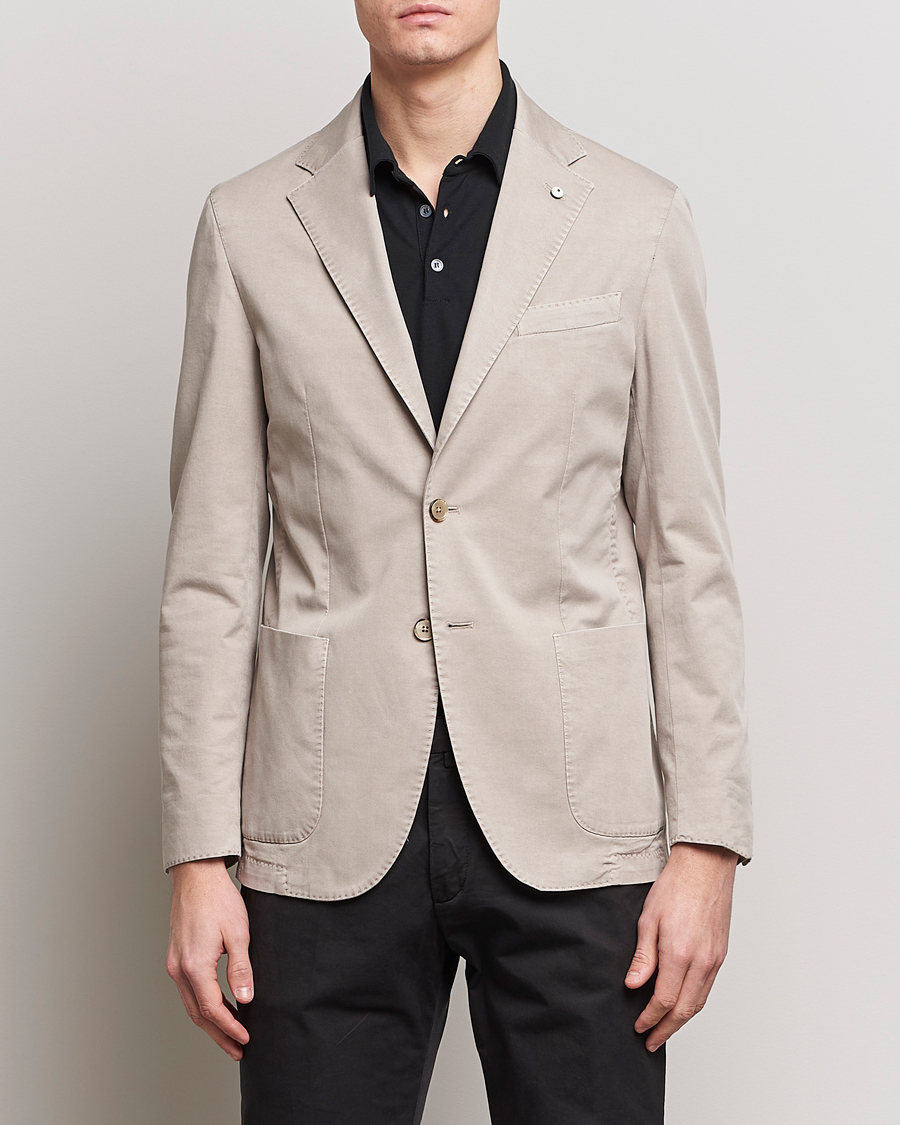 Herre | Italian Department | L.B.M. 1911 | Jack Regular Fit Cotton Stretch Blazer Light Grey