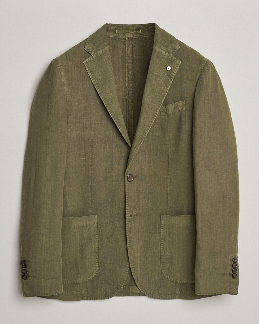 Herre | Dressjakker | L.B.M. 1911 | Jack Regular Fit Linen Blazer Olive