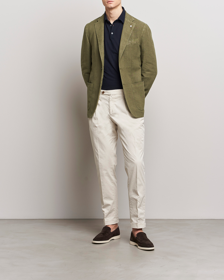Herre | Dressjakker | L.B.M. 1911 | Jack Regular Fit Linen Blazer Olive