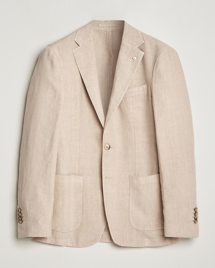 Herre | Dressjakker | L.B.M. 1911 | Jack Regular Fit Linen Blazer Sand