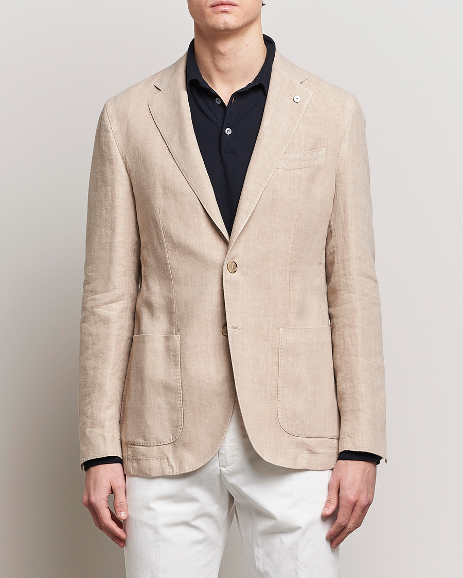 Herre | Dressjakker | L.B.M. 1911 | Jack Regular Fit Linen Blazer Sand