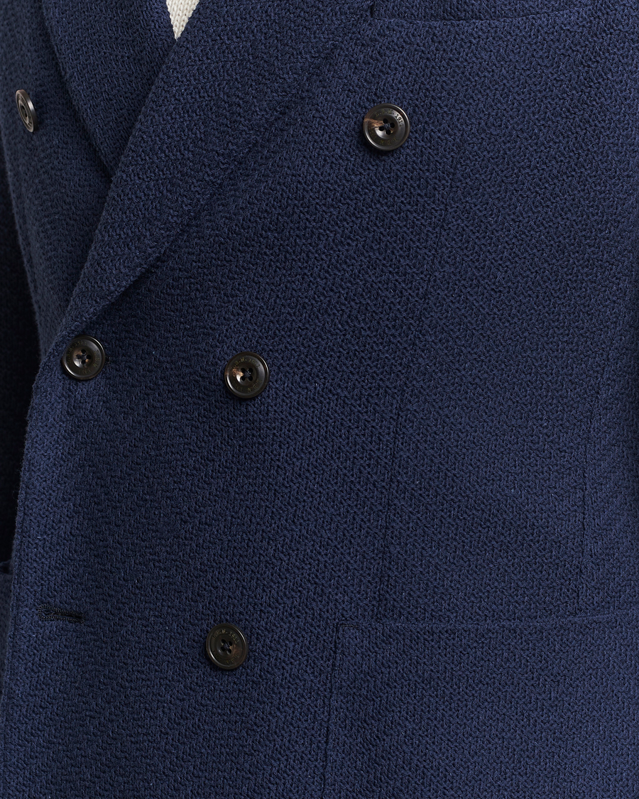 Herre | Dressjakker | L.B.M. 1911 | Double Breasted Jersey Punto Blazer Navy