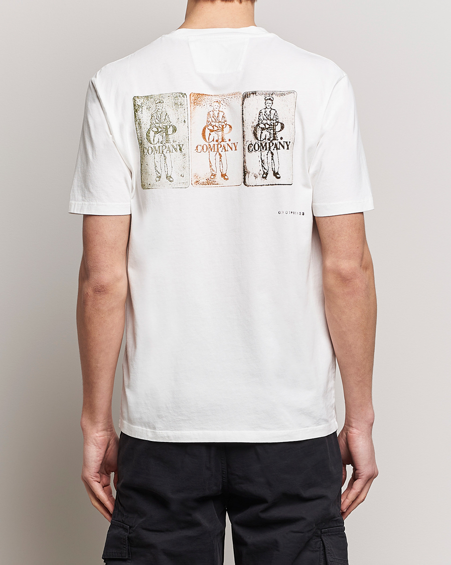 Herre | T-Shirts | C.P. Company | Short Sleeve Hand Printed T-Shirt White