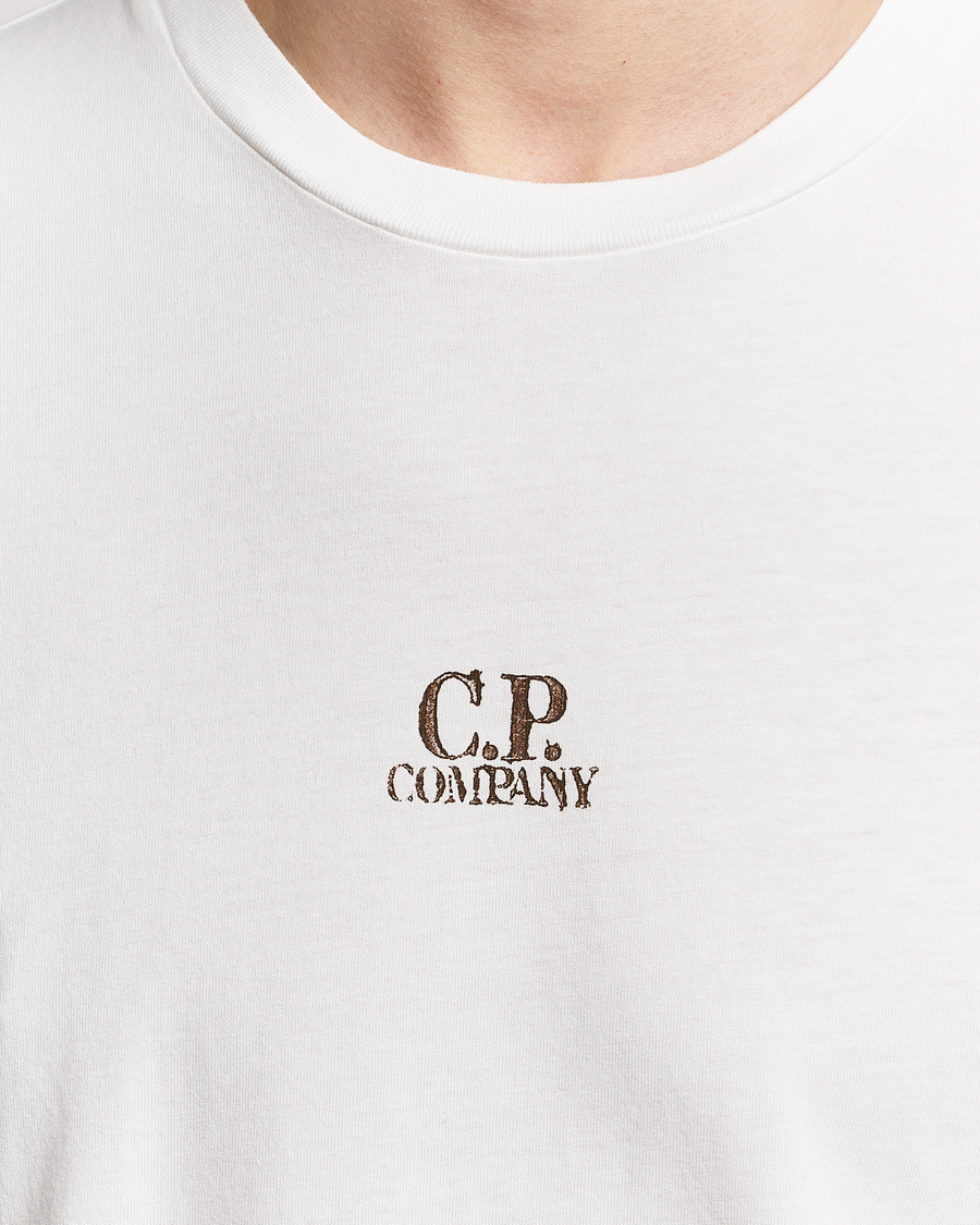 Herre | T-Shirts | C.P. Company | Short Sleeve Hand Printed T-Shirt White