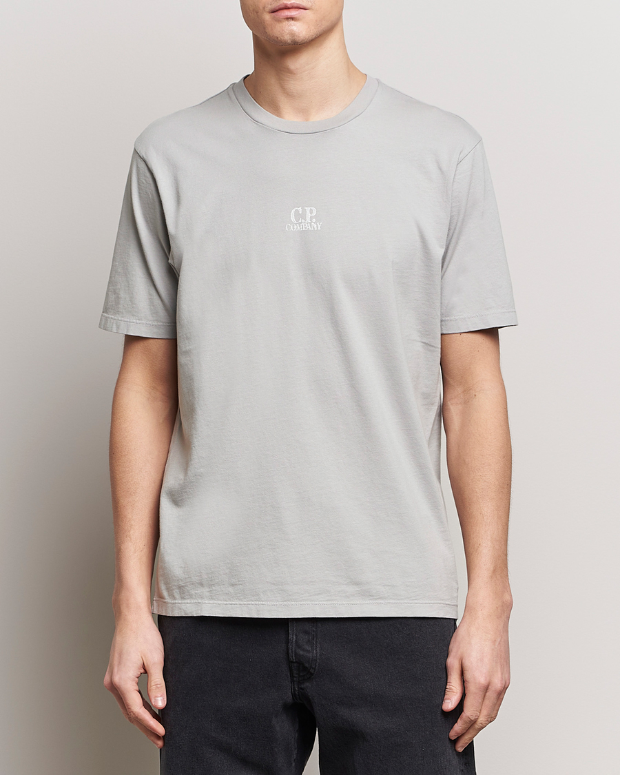 Herre | T-Shirts | C.P. Company | Short Sleeve Hand Printed T-Shirt Grey