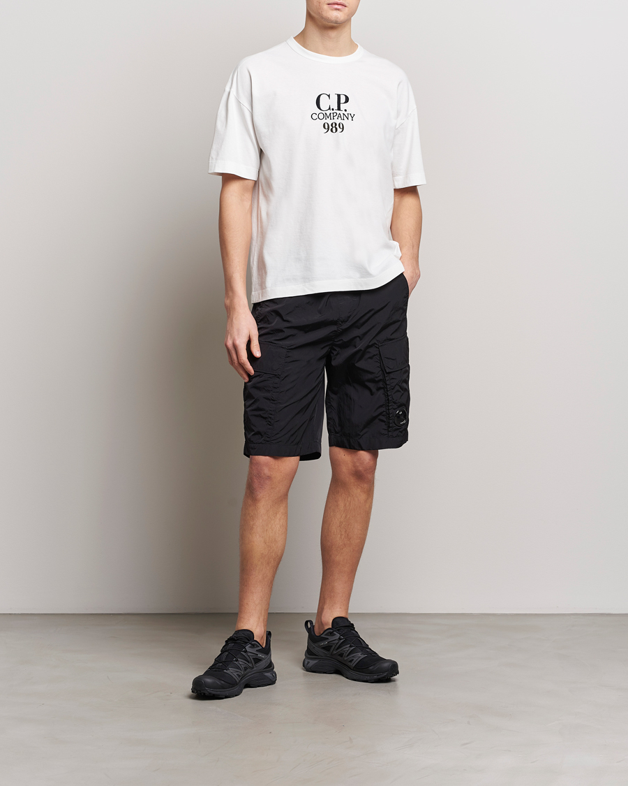 Herre | T-Shirts | C.P. Company | Brushed Cotton Embroidery Logo T-Shirt White