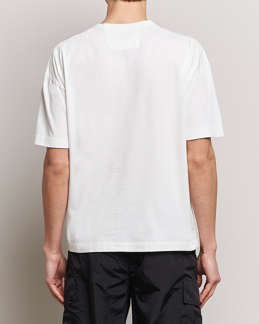 Herre | T-Shirts | C.P. Company | Brushed Cotton Embroidery Logo T-Shirt White