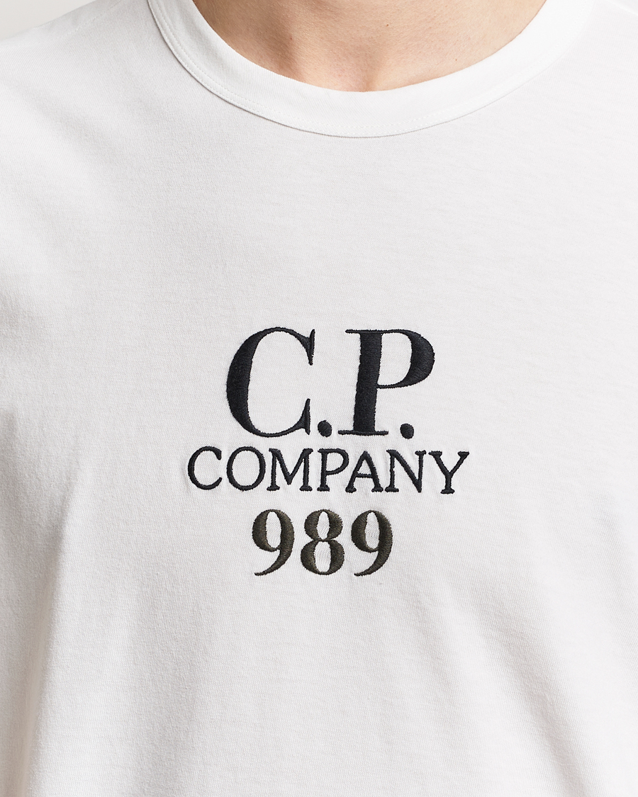 Herre | T-Shirts | C.P. Company | Brushed Cotton Embroidery Logo T-Shirt White