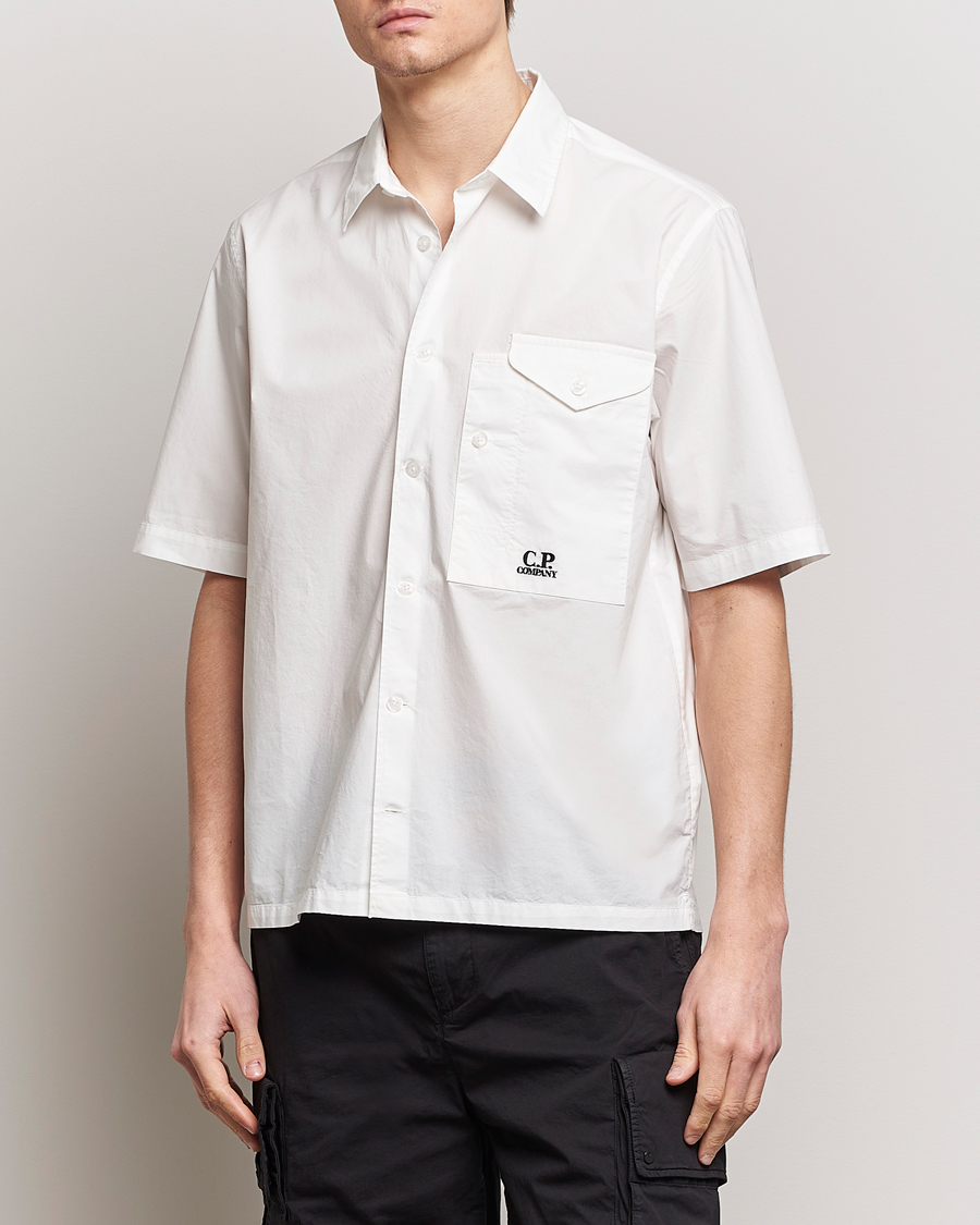 Herre | Kortermede skjorter | C.P. Company | Short Sleeve Popline Shirt White