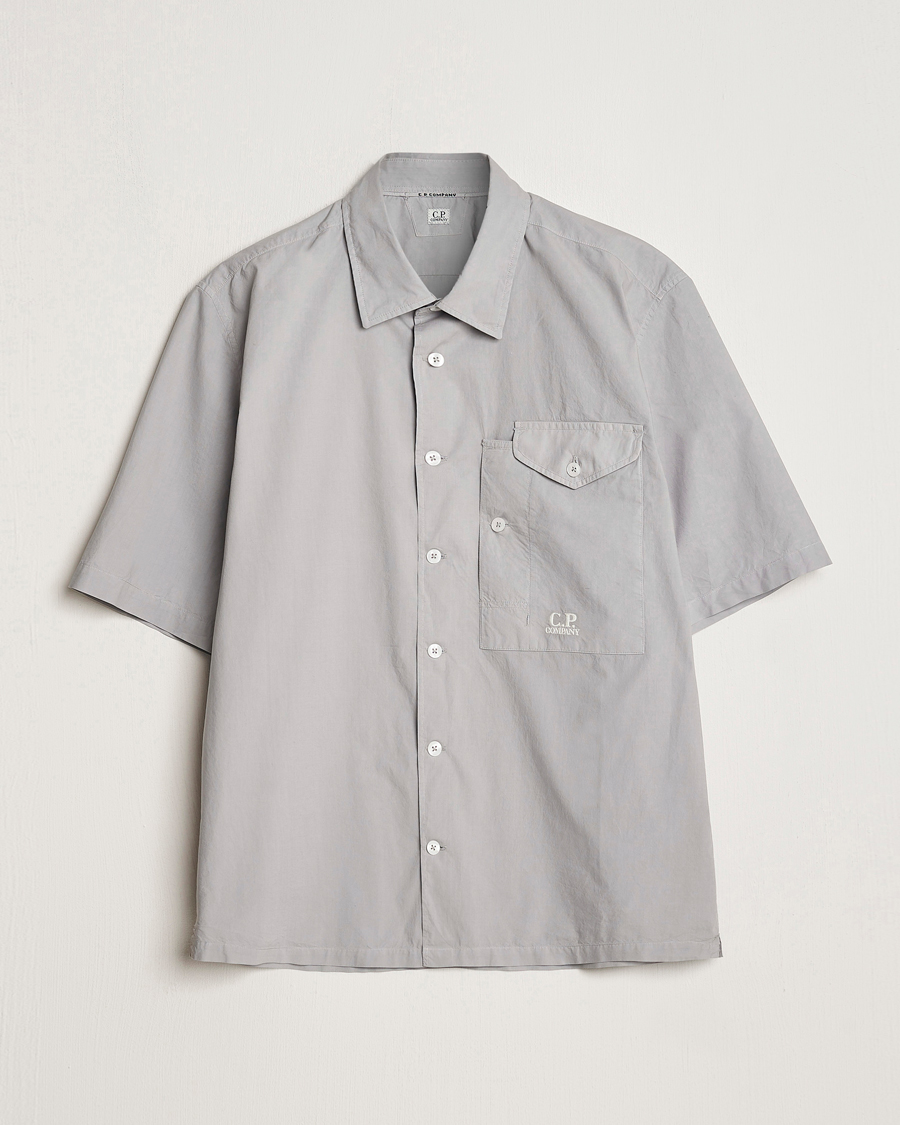 Herre | Skjorter | C.P. Company | Short Sleeve Popline Shirt Grey