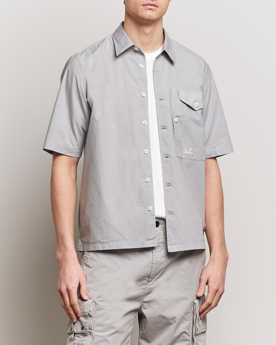 Herre | Casual | C.P. Company | Short Sleeve Popline Shirt Grey