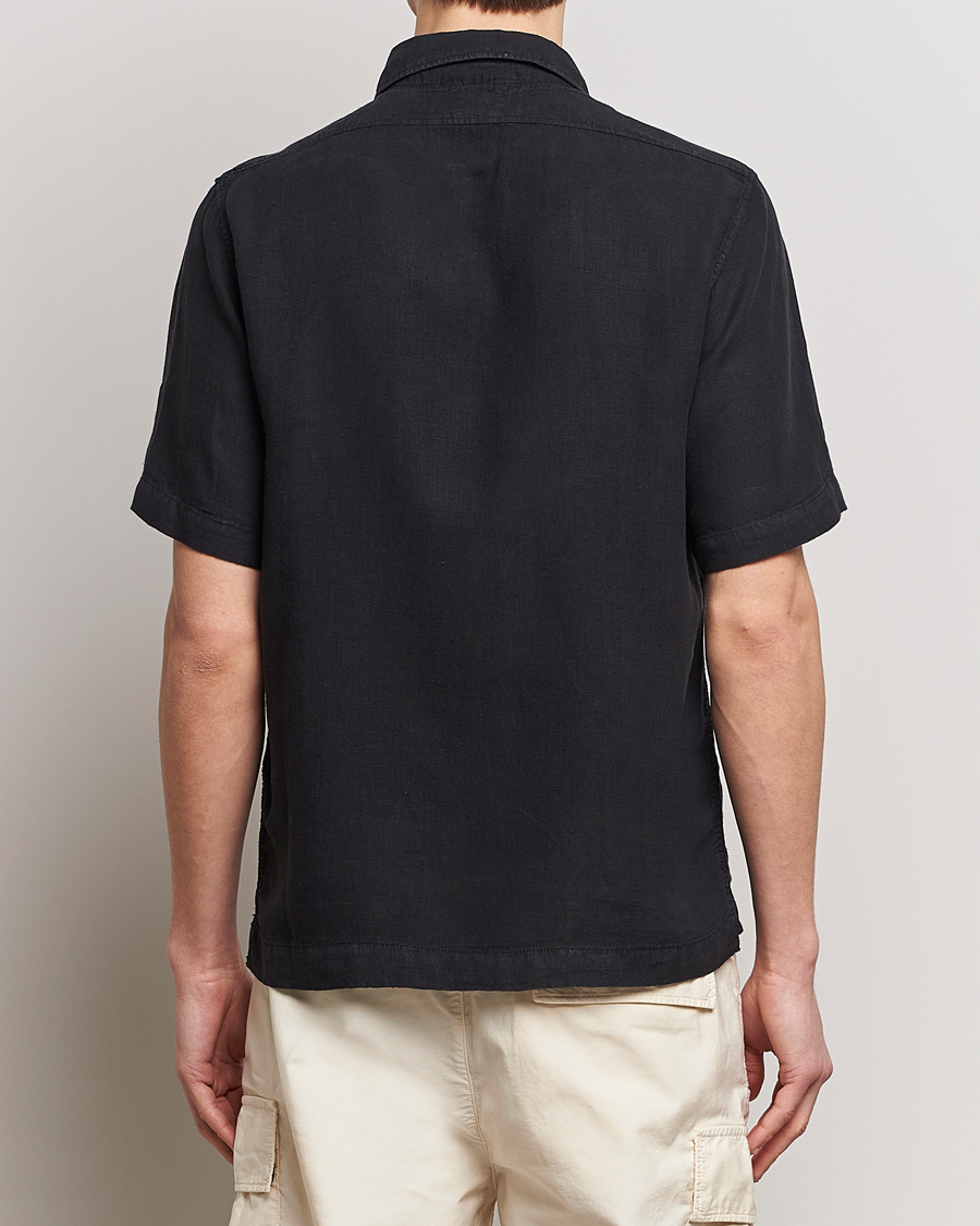 Herre | Skjorter | C.P. Company | Short Sleeve Linen Shirt Black