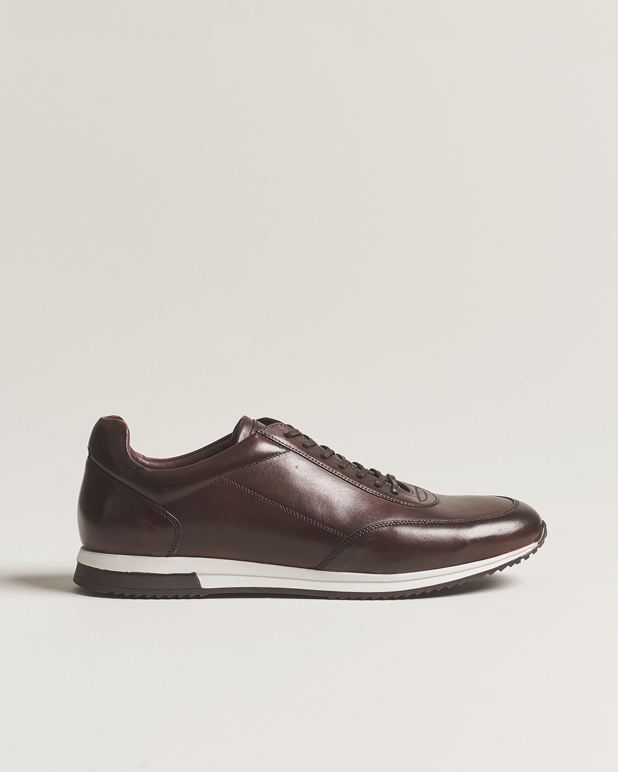Herre | Loake 1880 Bannister Leather Running Sneaker Dark Brown | Loake 1880 | Bannister Leather Running Sneaker Dark Brown