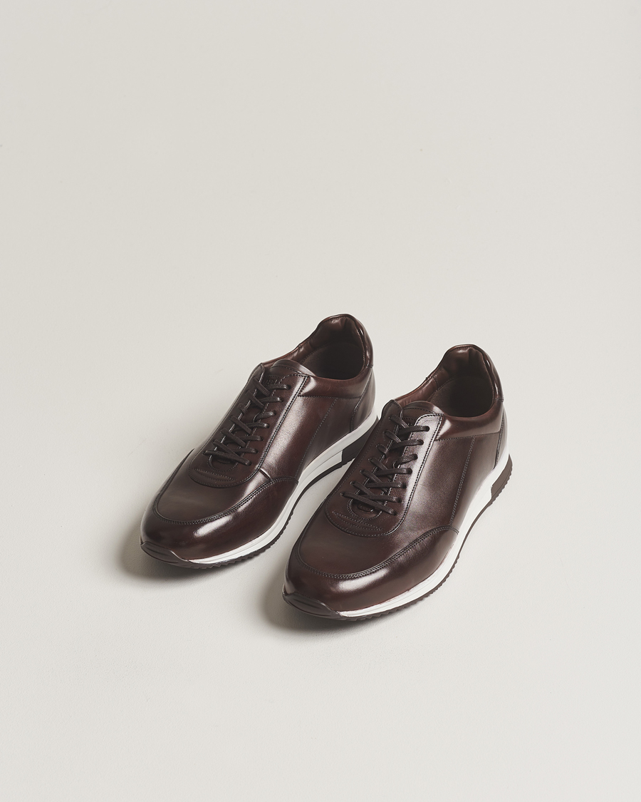 Herre | Avdelinger | Loake 1880 | Bannister Leather Running Sneaker Dark Brown