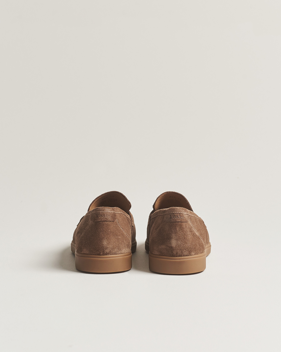 Herre | Loake 1880 Lucca Suede Penny Loafer Flint | Loake 1880 | Lucca Suede Penny Loafer Flint