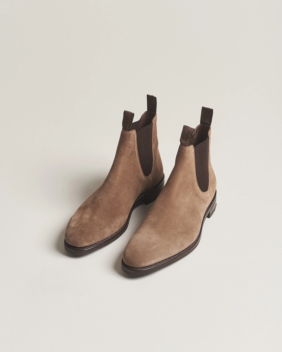 Herre | Håndlagde sko | Loake 1880 | Emsworth Chelsea Boot Flint Suede