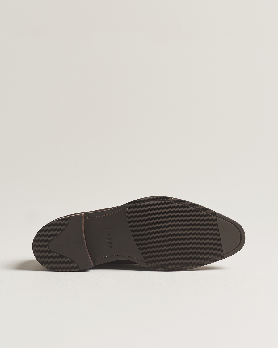 Herre | Oxfords | Loake 1880 | Truman Suede Oxford Toe Cap Dark Brown