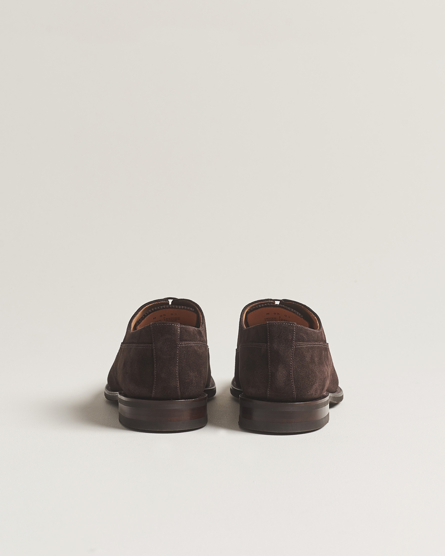 Herre | Oxfords | Loake 1880 | Truman Suede Oxford Toe Cap Dark Brown