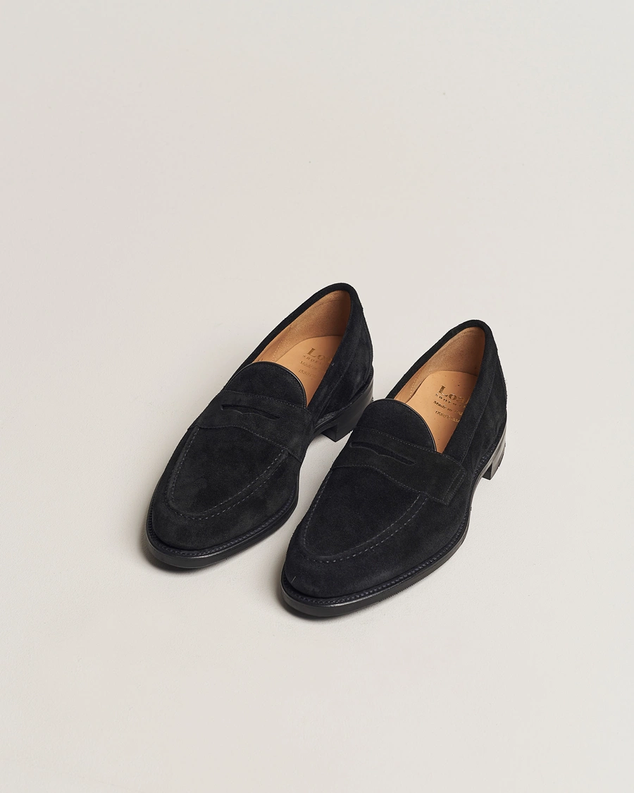 Herre | Håndlagde sko | Loake 1880 | Grant Shadow Sole Black Suede