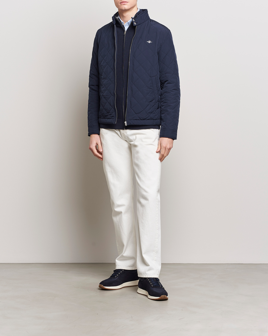 Herre | Jakker | Gant | The Quilted Windcheater Evening Blue