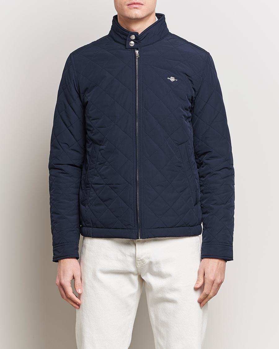 Herre | Høstjakker | GANT | The Quilted Windcheater Evening Blue