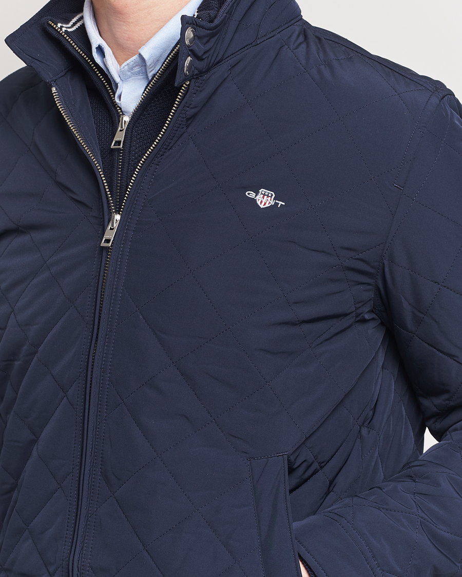Herre | Jakker | Gant | The Quilted Windcheater Evening Blue