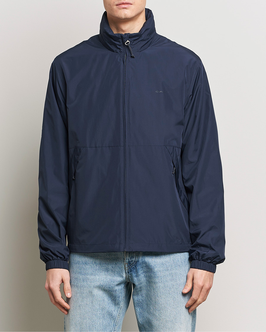 Herre | GANT | GANT | Light Nylon Windcheater Evening Blue