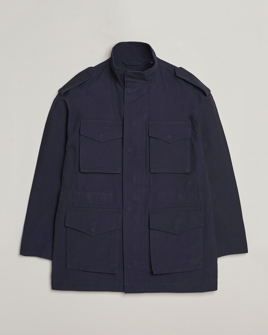 Herre | Jakker | GANT | Cotton Field Jacket Evening Blue