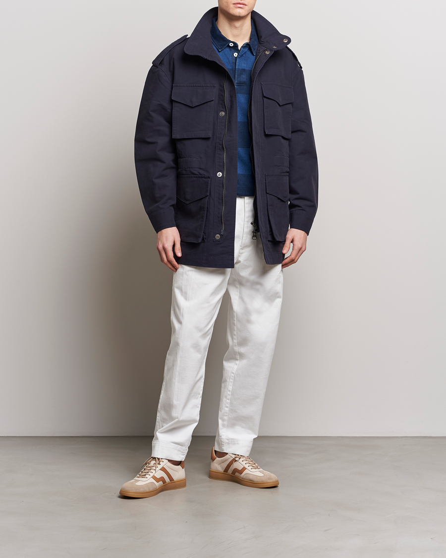 Herre | Jakker | GANT | Cotton Field Jacket Evening Blue