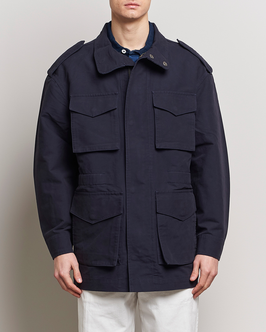 Herre | Salg klær | GANT | Cotton Field Jacket Evening Blue