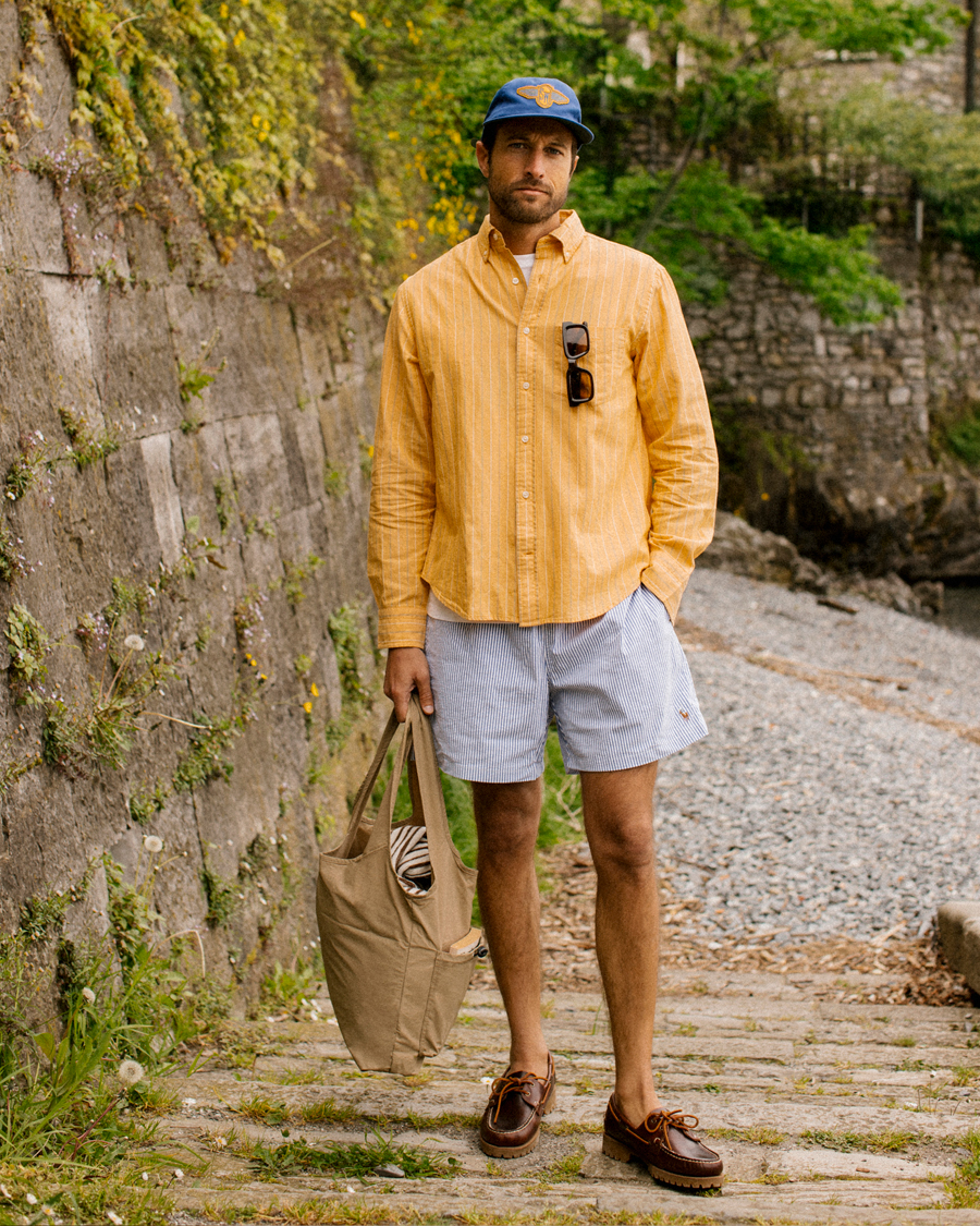 Herre | Skjorter | GANT | Regular Fit Archive Striped Oxford Shirt Medal Yellow